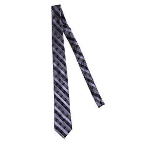Men’s Formal Tie. Pronto Uomo. 100% Silk. Purple Black / Gray